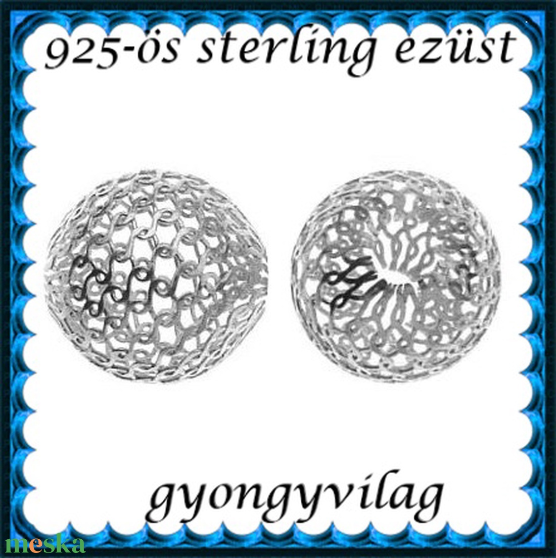 925-ös sterling ezüst ékszerkellék: köztes / gyöngy / dísz EKÖ 26-7 - kellékek & szerszámok - gyöngy, ékszerkellék - fém köztesek - Meska.hu