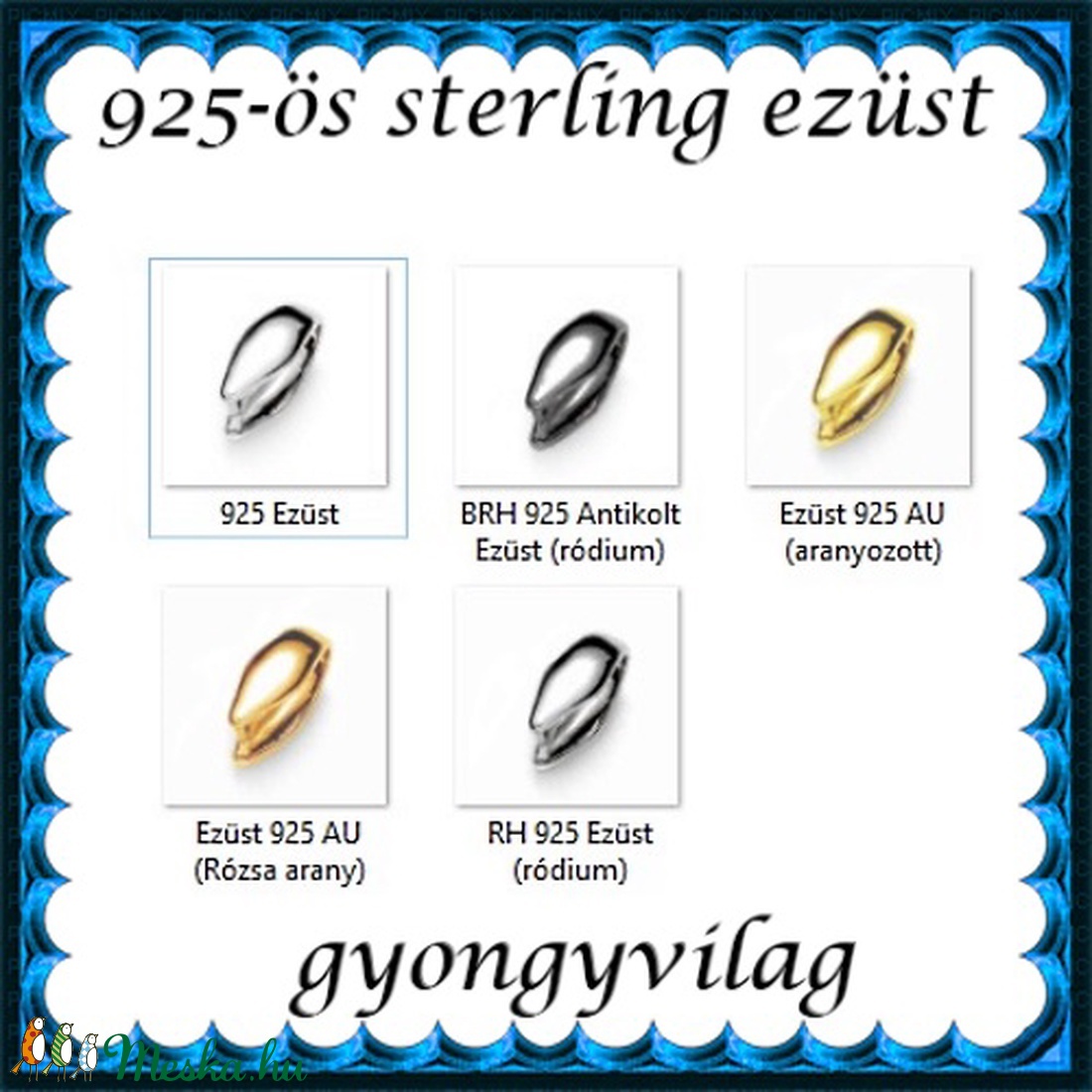 925-ös sterling ezüst ékszerkellék: medáltartó, medálkapocs EMK 81 - kellékek & szerszámok - gyöngy, ékszerkellék - egyéb alkatrész - Meska.hu