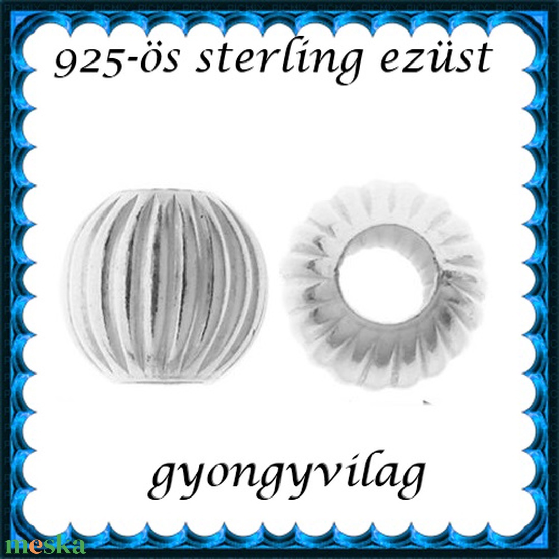 925-ös sterling ezüst ékszerkellék: köztes / gyöngy / dísz EKÖ 80-5 - kellékek & szerszámok - gyöngy, ékszerkellék - egyéb alkatrész - Meska.hu