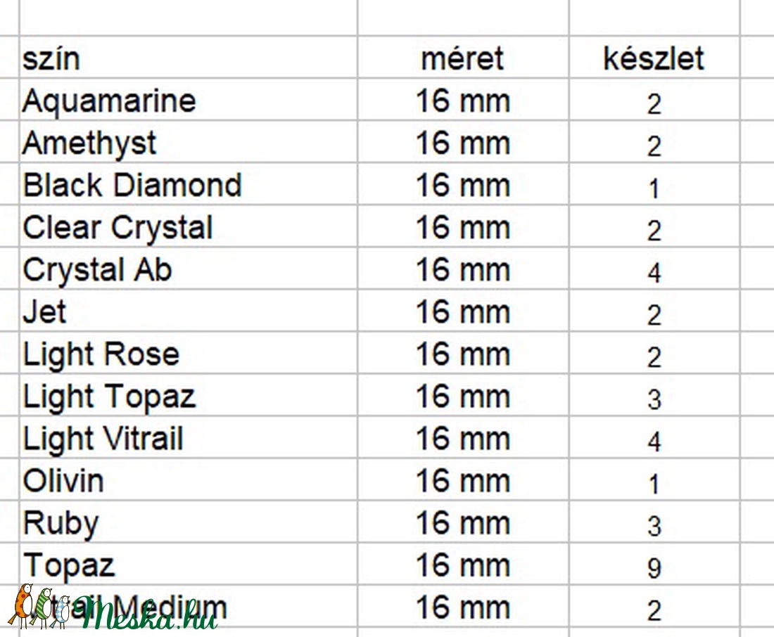 Ékszerkellék: Swarovski barokk 16mm-es  több színben  - kellékek & szerszámok - gyöngy, ékszerkellék - swarovski kristályok - Meska.hu