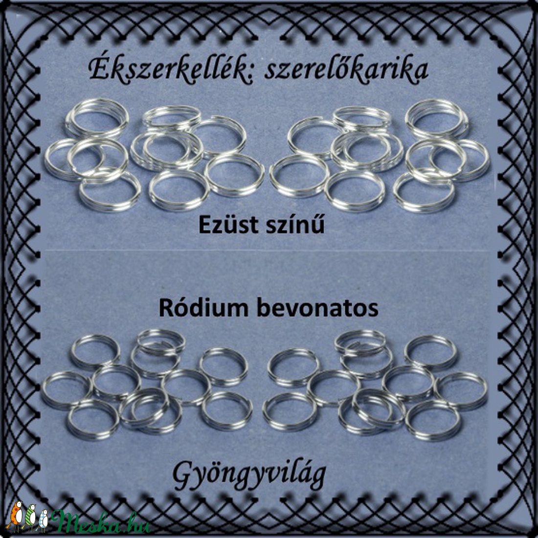 Ékszerkellék: szerelőkarika BSZKD-6 x 0,7 több színben, 50 db/csomag - kellékek & szerszámok - gyöngy, ékszerkellék - egyéb alkatrész - Meska.hu