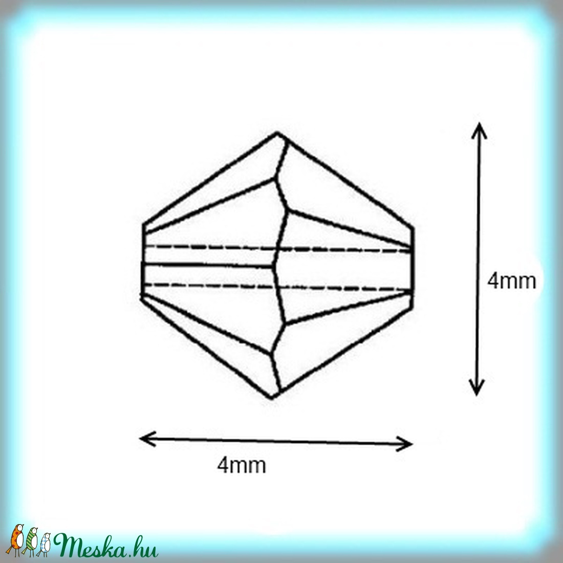 Ékszerkellék: Swarovski bicon 4mm-es AB2x bevonatos több színben SW5328-4ab2x 24db/csomag  - kellékek & szerszámok - gyöngy, ékszerkellék - swarovski kristályok - Meska.hu