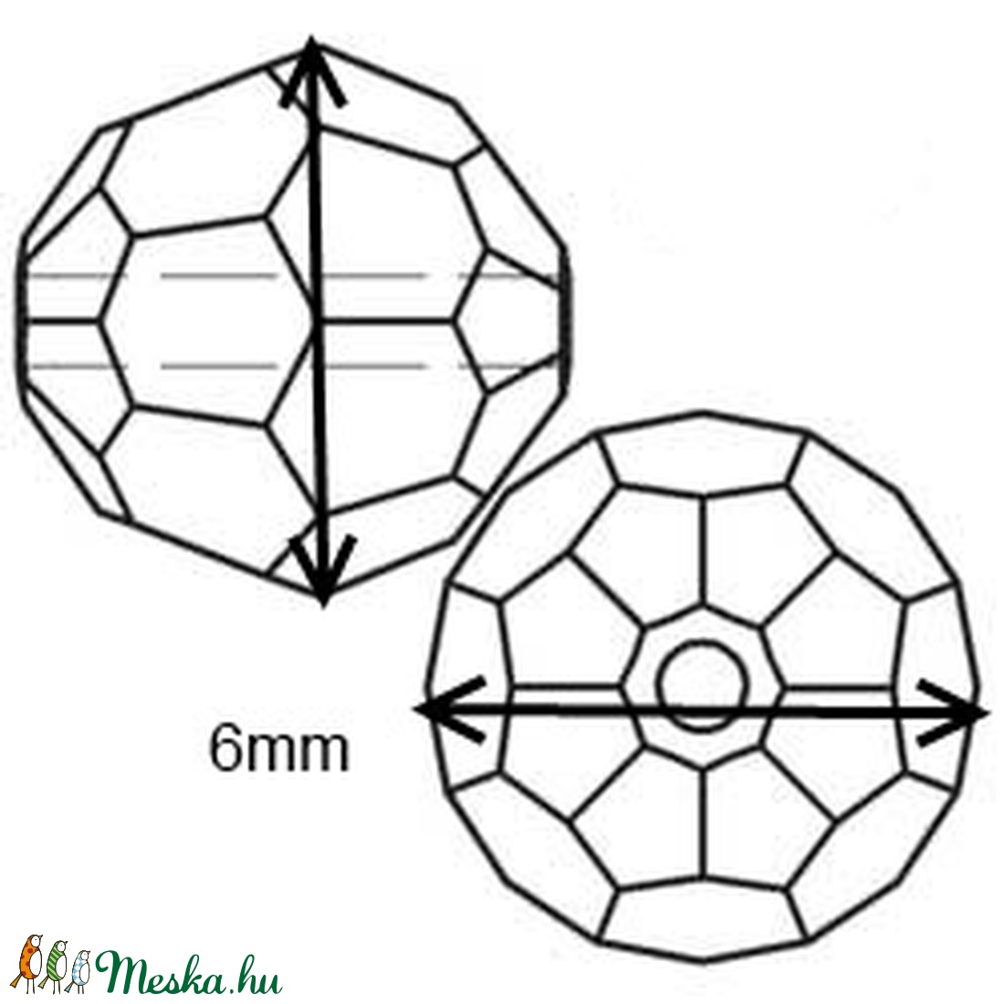 Ékszerkellék: Swarovski kristály gömb 6mm több színben  2db /csomag - kellékek & szerszámok - gyöngy, ékszerkellék - swarovski kristályok - Meska.hu