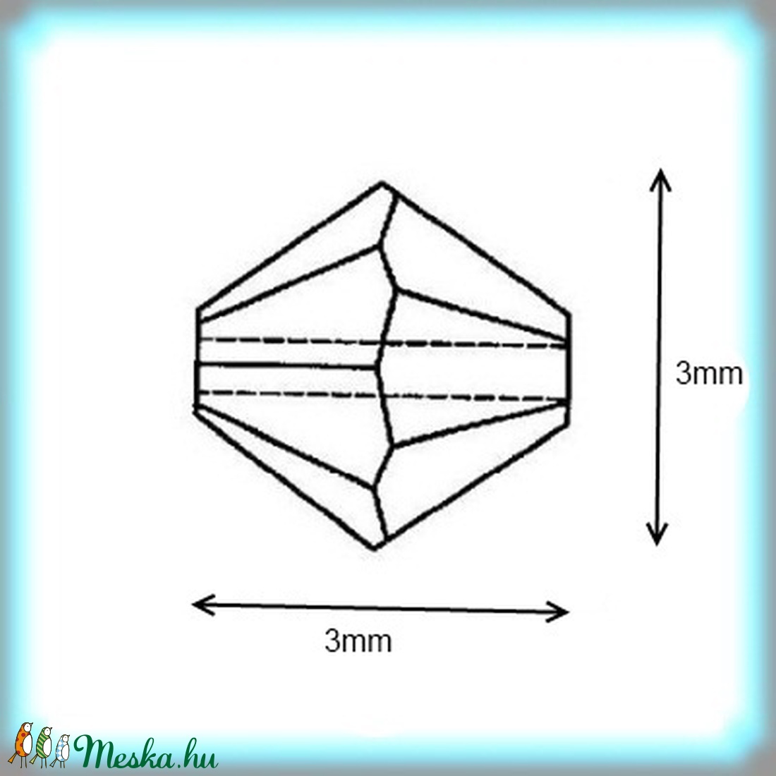 Ékszerkellék: Swarovski bicon 3mm-es AB bevonatos több színben SWGY5328-3AB 24db/csomag - kellékek & szerszámok - gyöngy, ékszerkellék - swarovski kristályok - Meska.hu