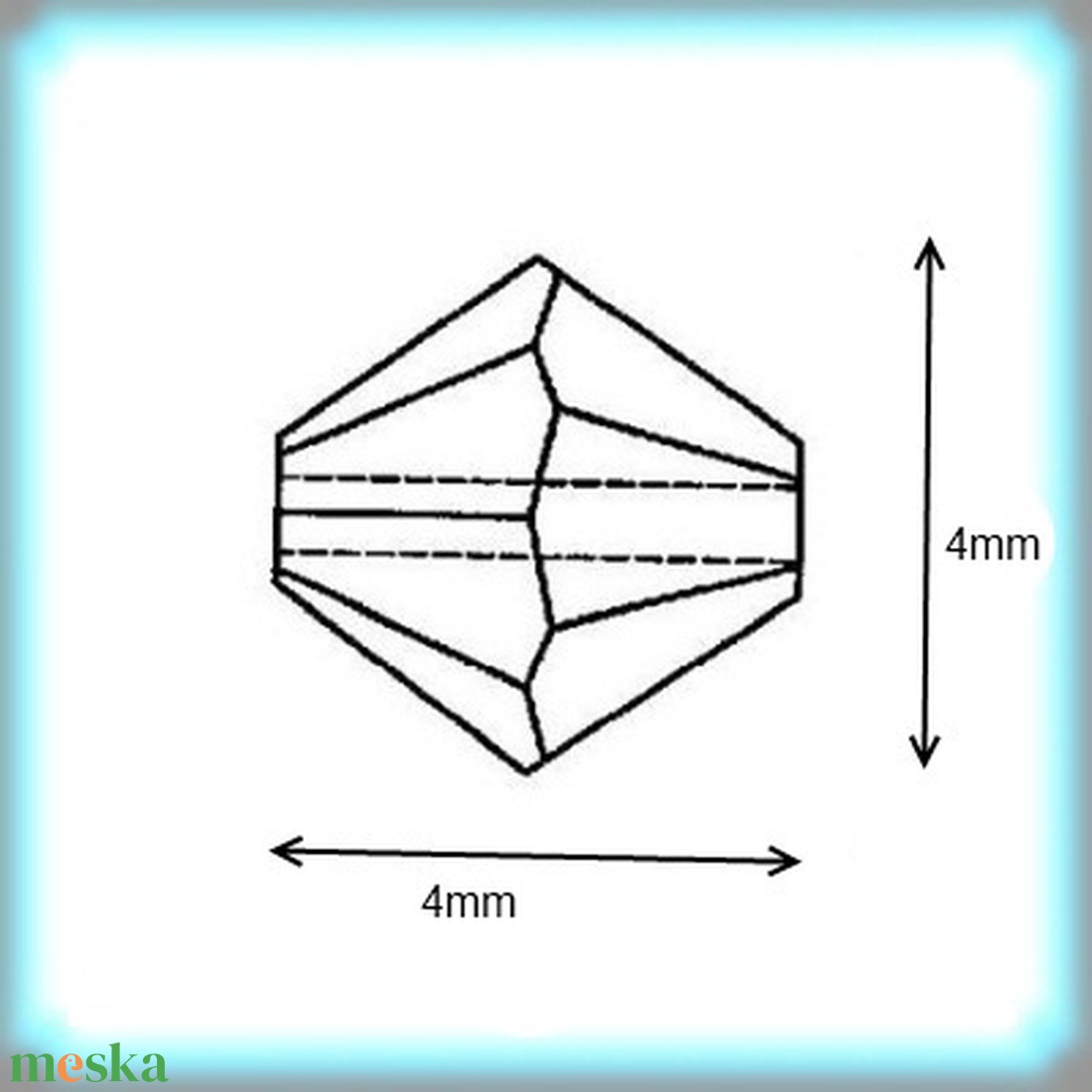 Ékszerkellék: Swarovski bicon 4mm-es AB bevonatos több színben SWGY5328-4AB 24db/csomag - kellékek & szerszámok - gyöngy, ékszerkellék - swarovski kristályok - Meska.hu