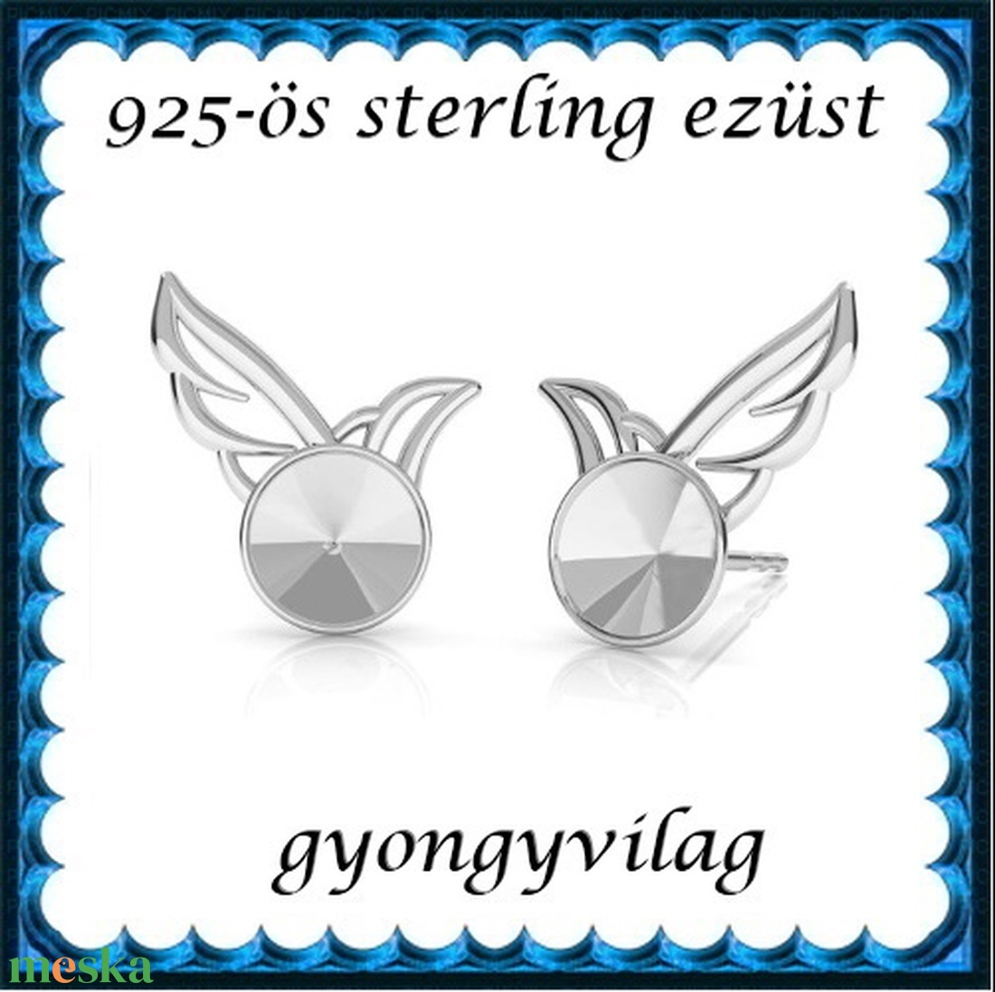 925-ös sterling ezüst ékszerkellék: fülbevalóalap bedugós EFK B 45E - kellékek & szerszámok - gyöngy, ékszerkellék - egyéb alkatrész - Meska.hu