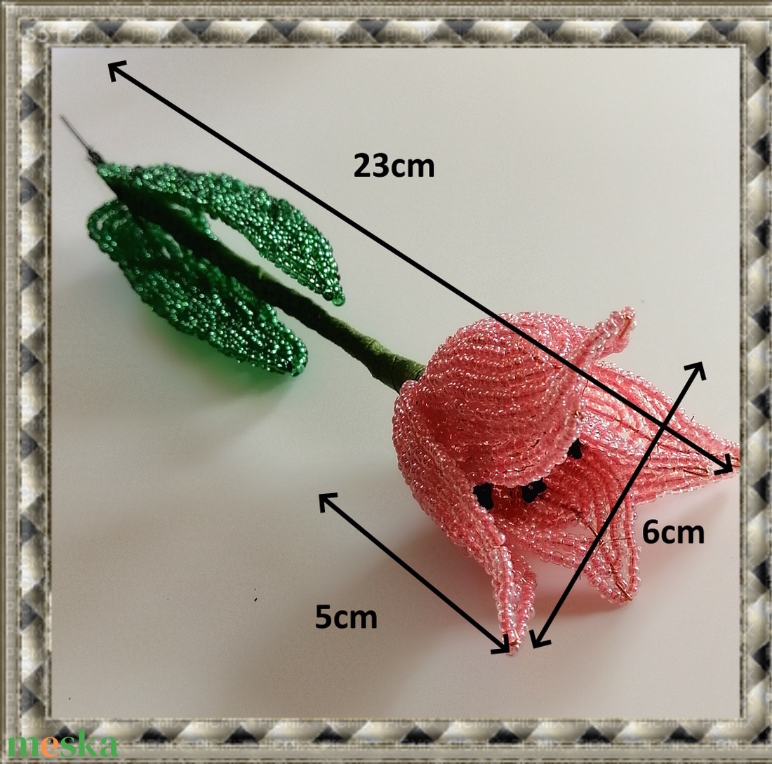 1 szál gyöngyből készített tulipán több színben GYV26-3 - otthon & életmód - dekoráció - virágdísz és tartó - csokor & virágdísz - Meska.hu