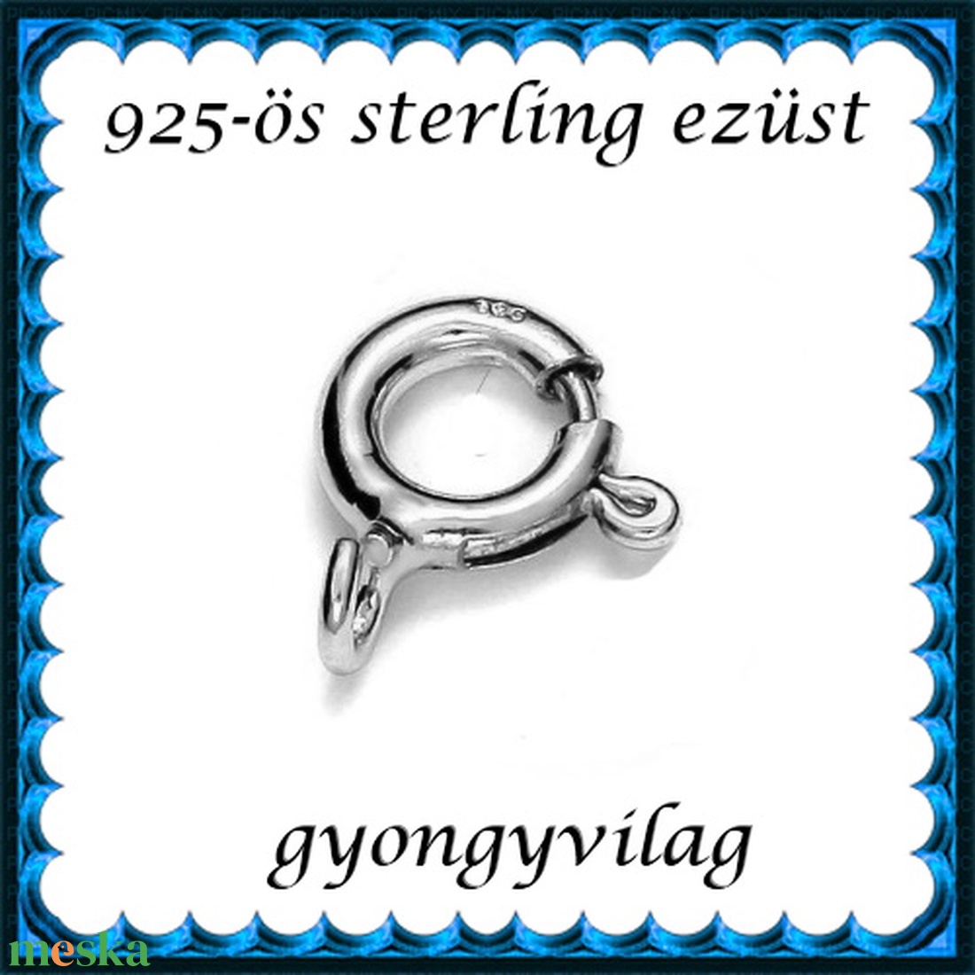 925-ös sterling ezüst ékszerkellék: lánckalocs  ELK 1S 12-1-8,6e - kellékek & szerszámok - gyöngy, ékszerkellék - egyéb alkatrész - Meska.hu