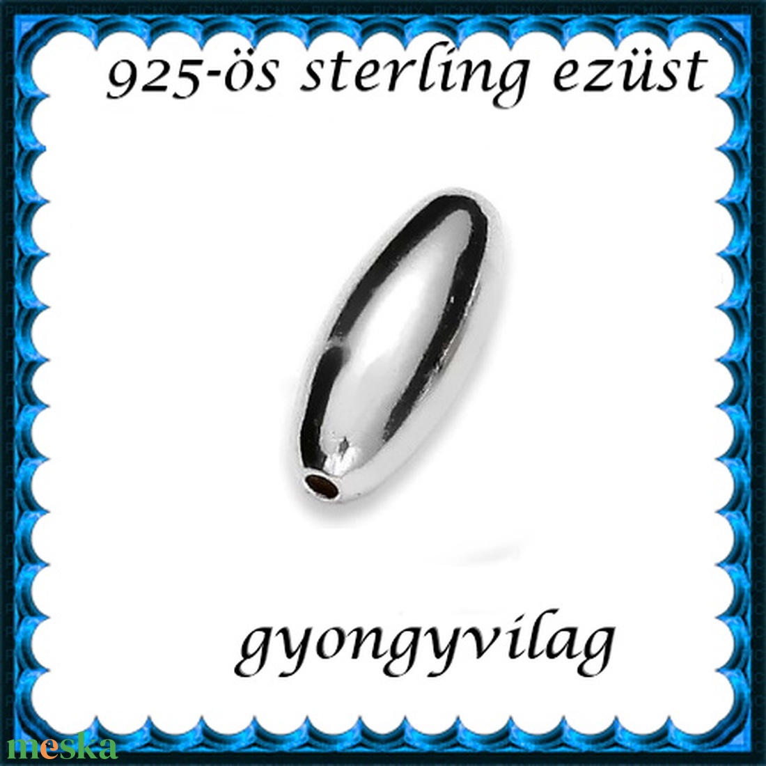 925-ös sterling ezüst ékszerkellék: köztes / gyöngy / dísz  EKÖ 27-4 4x10 - kellékek & szerszámok - gyöngy, ékszerkellék - fém köztesek - Meska.hu