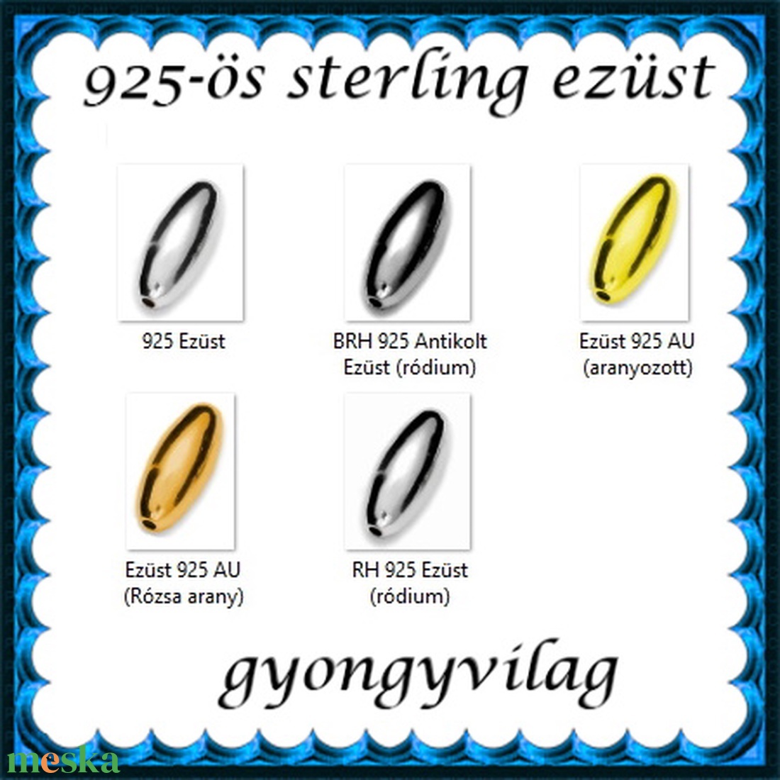 925-ös sterling ezüst ékszerkellék: köztes / gyöngy / dísz  EKÖ 27-4 4x10 - kellékek & szerszámok - gyöngy, ékszerkellék - fém köztesek - Meska.hu