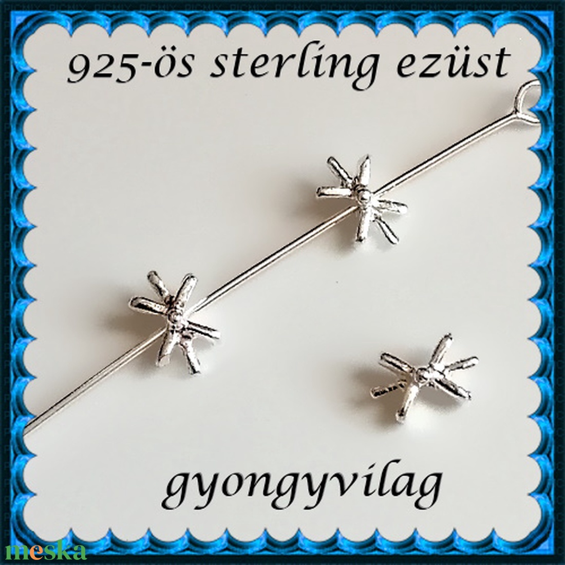 925-ös sterling ezüst ékszerkellék: köztes / gyöngy / dísz  EKÖ 97 - kellékek & szerszámok - gyöngy, ékszerkellék - fém köztesek - Meska.hu