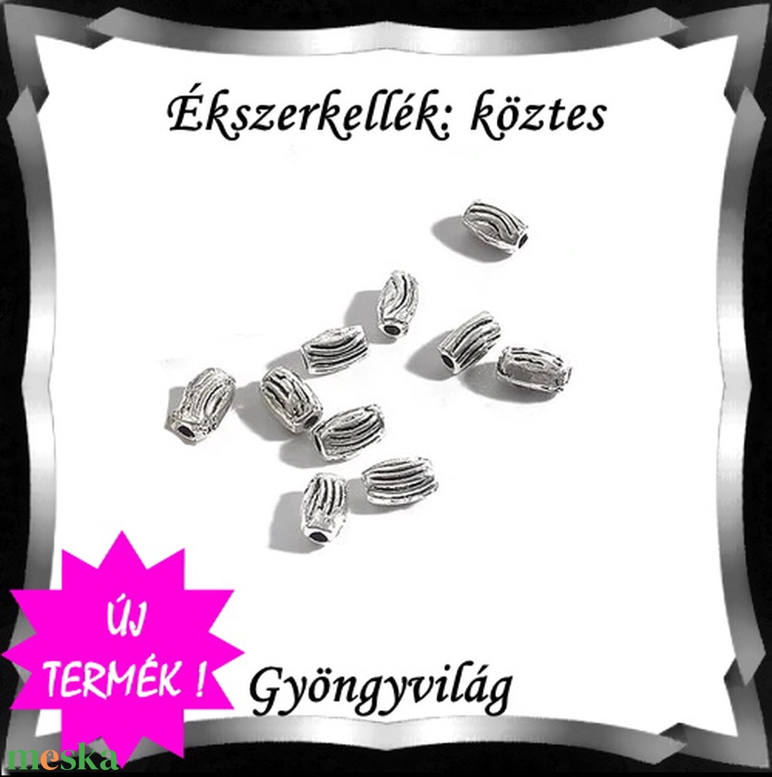 Ékszerkellék: köztes / díszítőelem / gyöngy  BKÖ 1S 42 20db/csomag - kellékek & szerszámok - gyöngy, ékszerkellék - fém köztesek - Meska.hu