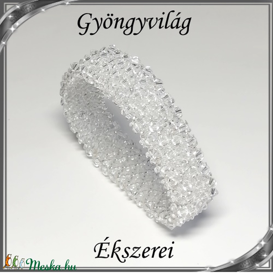  Capriccho 4 soros fűzött swarovski karkötő SK-CA-SW01-4 - ékszer - karkötő - széles karkötő - Meska.hu