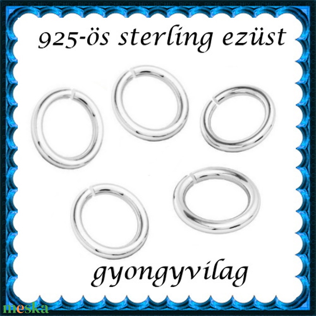  925-ös sterling ezüst ékszerkellék: karika nyitott ESZK NY 3,25x0,5 mm 10db/cs - kellékek & szerszámok - gyöngy, ékszerkellék - egyéb alkatrész - Meska.hu