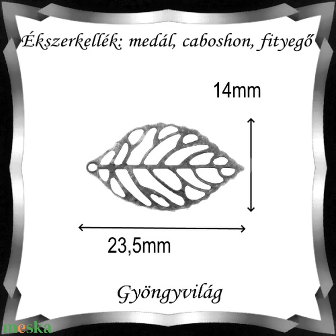 Ékszerkellék: medál, caboshon, fityegő BMCF-1-03 14x23,5 10db/cs több szinben - kellékek & szerszámok - gyöngy, ékszerkellék - fém köztesek - Meska.hu