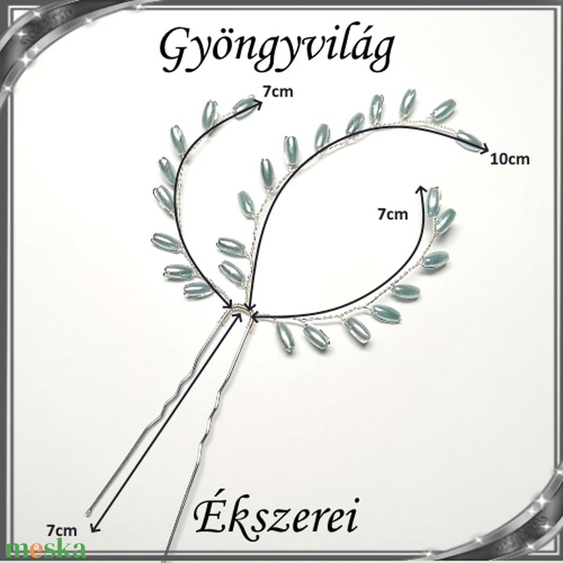 Ékszerek-hajdíszek, hajcsatok: Esküvői, menyasszonyi, alkalmi hajdísz S-H-TŰ14e fehér szett(4db) - esküvő - hajdísz - fésűs hajdísz - Meska.hu