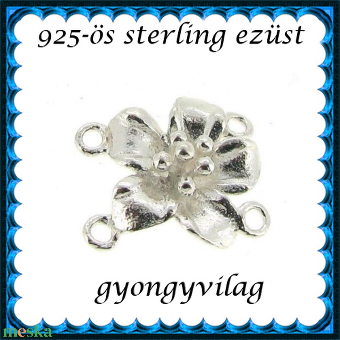 925-ös sterling ezüst ékszerkellék: köztes / gyöngy / dísz  EKÖ 42 - kellékek & szerszámok - gyöngy, ékszerkellék - fém köztesek - Meska.hu