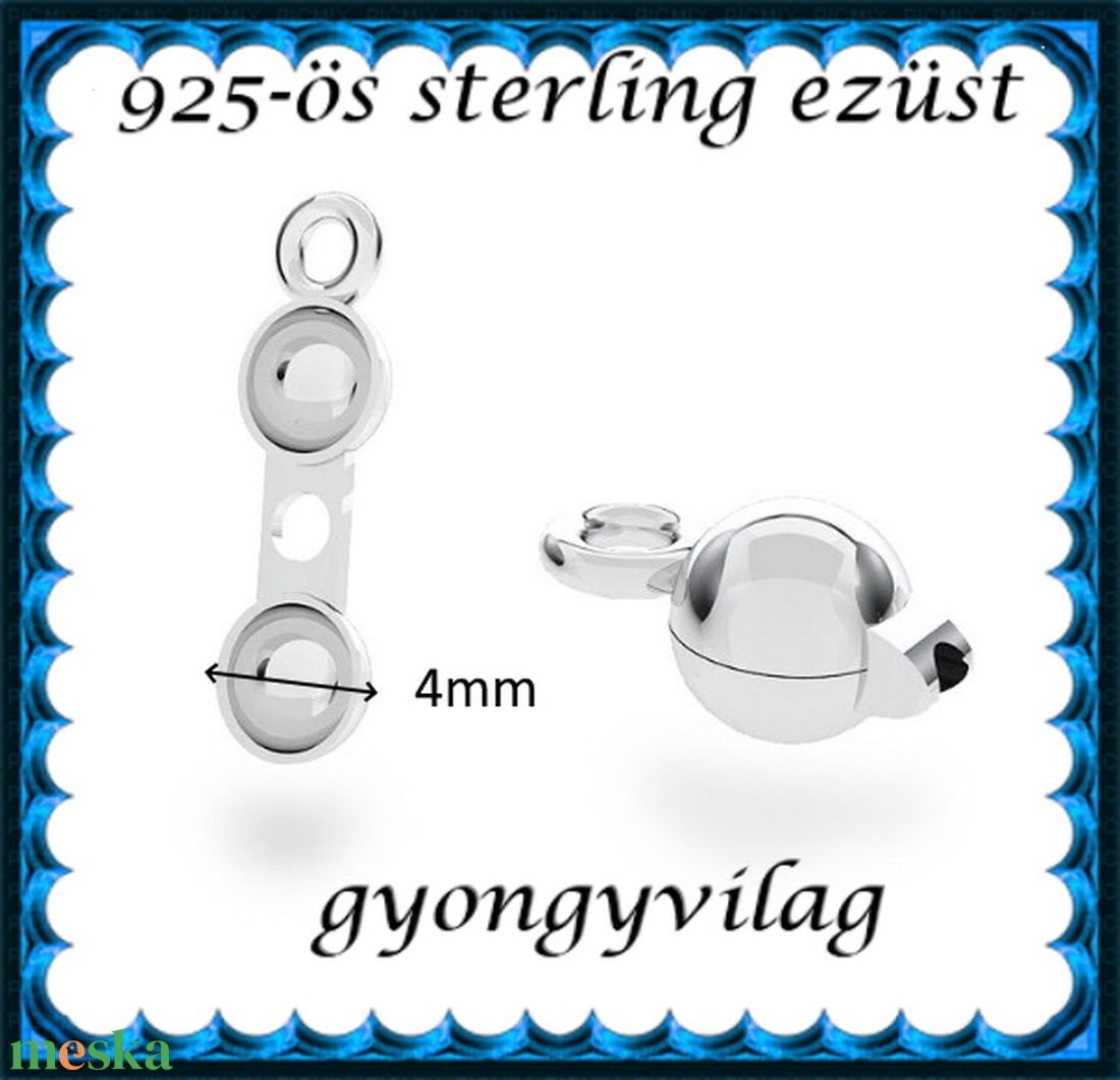 925-ös sterling ezüst ékszerkellék: csomótakaró ECST 06-4e - kellékek & szerszámok - gyöngy, ékszerkellék - egyéb alkatrész - Meska.hu