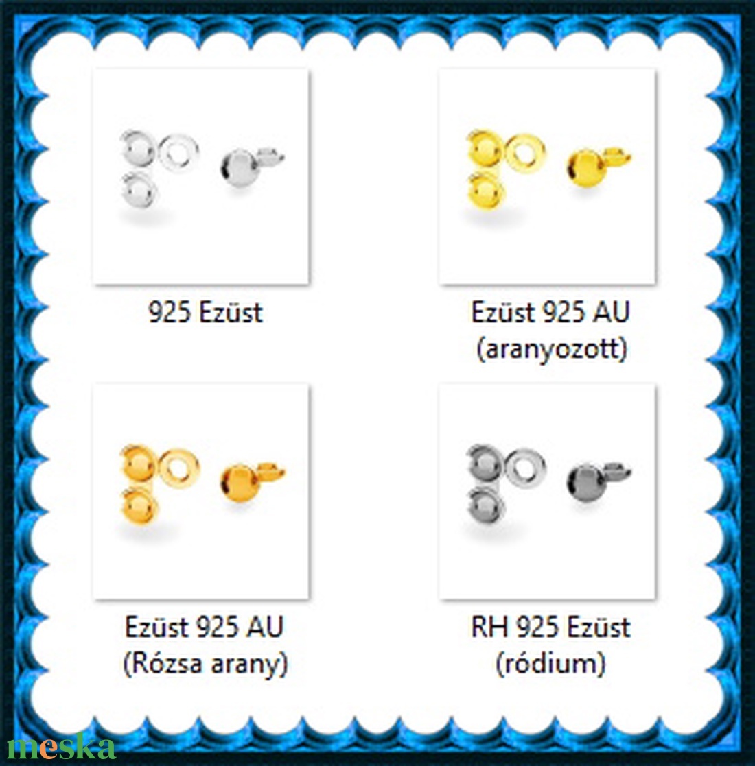 925-ös sterling ezüst ékszerkellék: csomótakaró ECST 07-3e - kellékek & szerszámok - gyöngy, ékszerkellék - egyéb alkatrész - Meska.hu