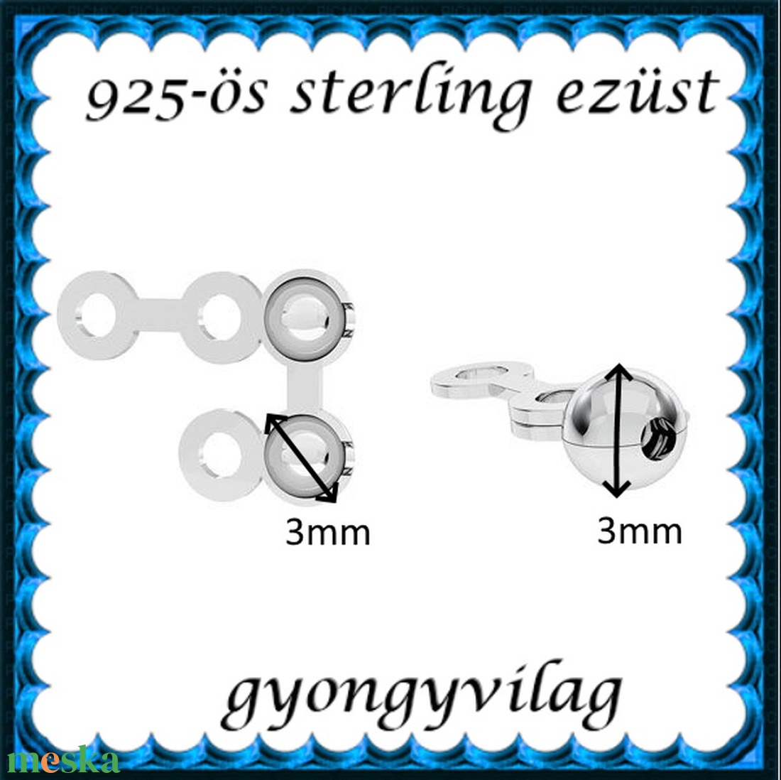 925-ös sterling ezüst ékszerkellék: csomótakaró ECST 10-3e - kellékek & szerszámok - gyöngy, ékszerkellék - egyéb alkatrész - Meska.hu