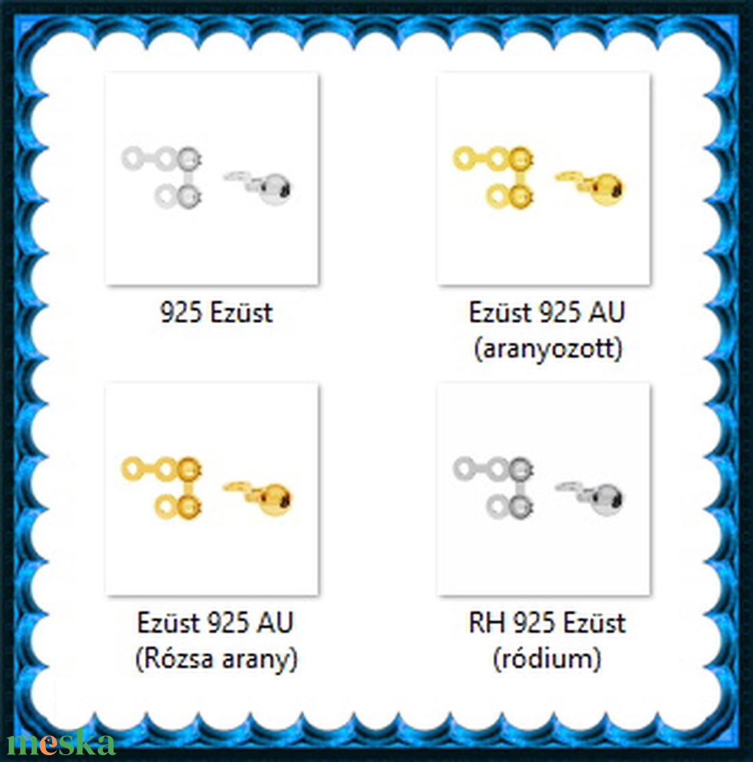925-ös sterling ezüst ékszerkellék: csomótakaró ECST 10-3e - kellékek & szerszámok - gyöngy, ékszerkellék - egyéb alkatrész - Meska.hu