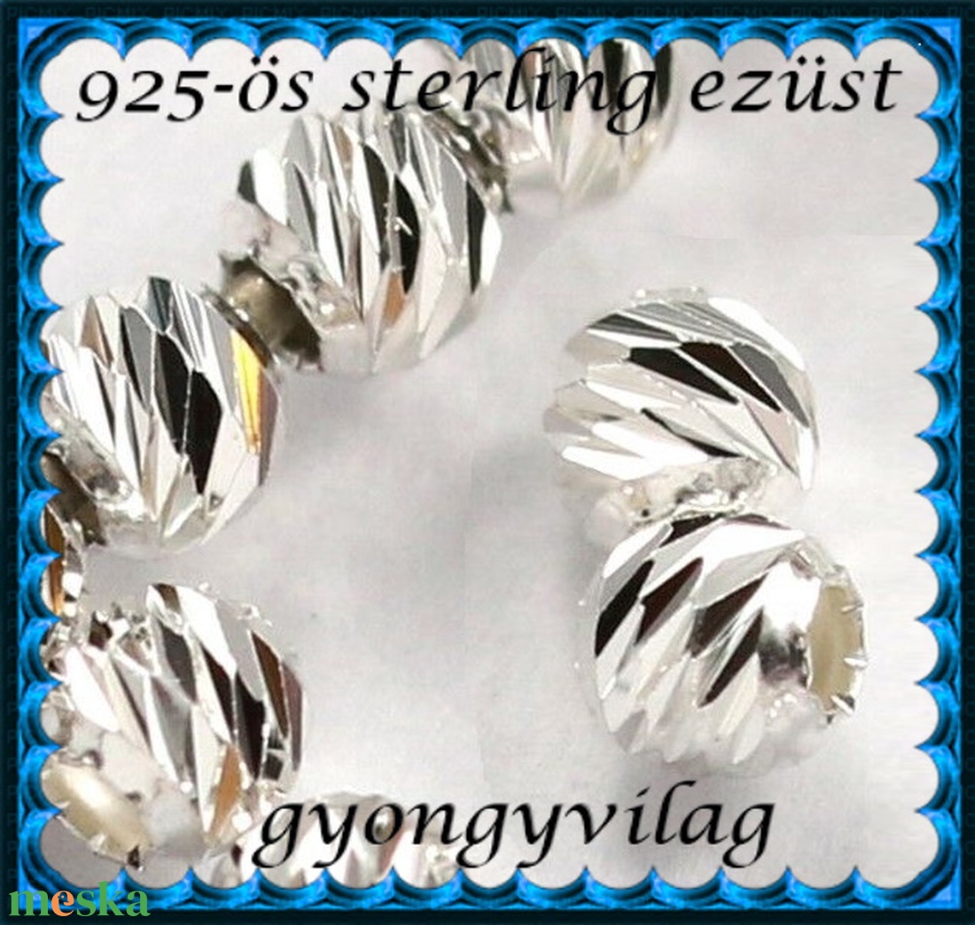 925-ös sterling ezüst ékszerkellék: köztes/gyöngy/díszitőelem EKÖ 101-2 5db/csomag - kellékek & szerszámok - gyöngy, ékszerkellék - egyéb alkatrész - Meska.hu