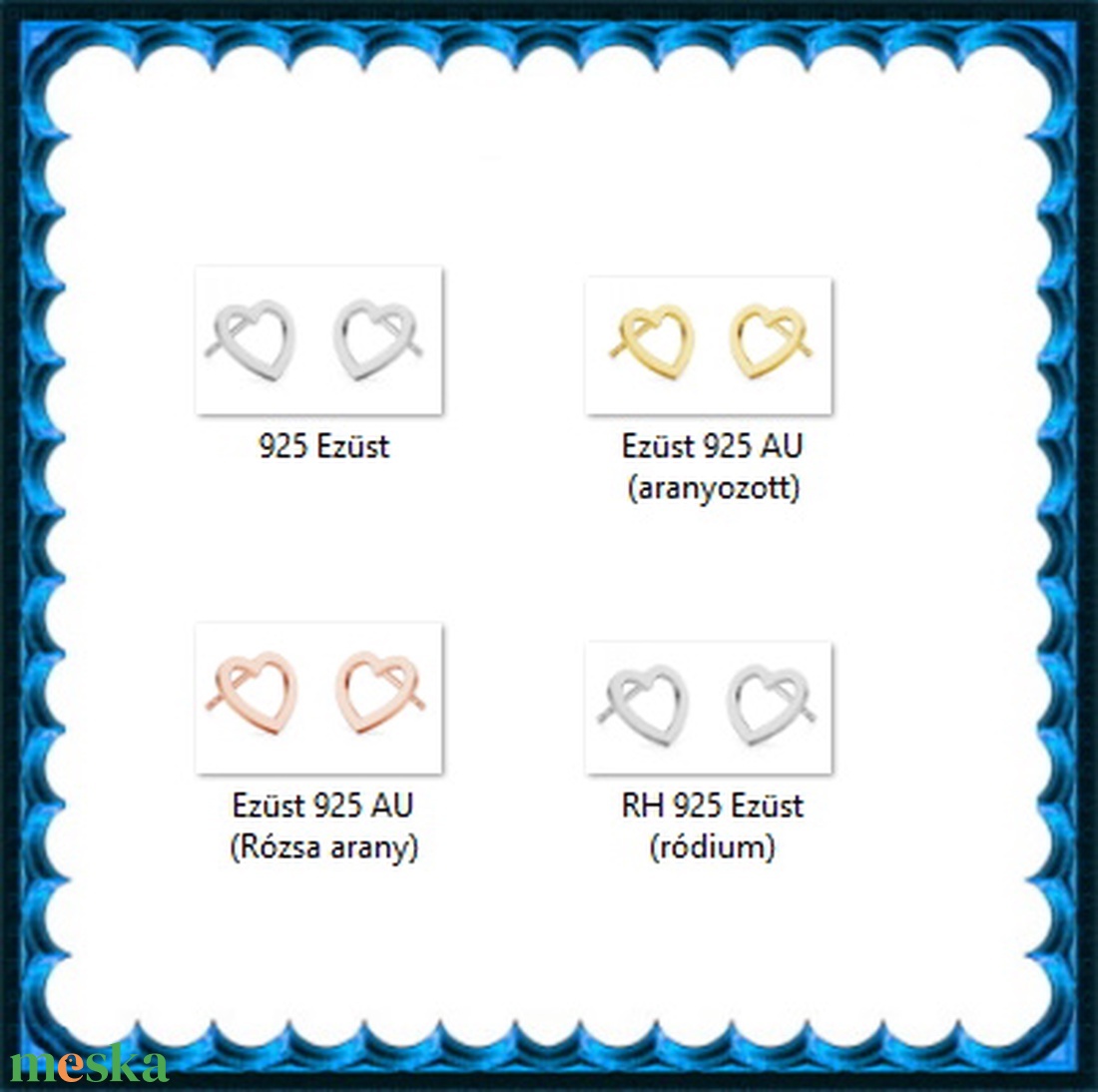 925-ös sterling ezüst ékszerek: fülbevaló EF19 - ékszer - fülbevaló - pötty fülbevaló - Meska.hu