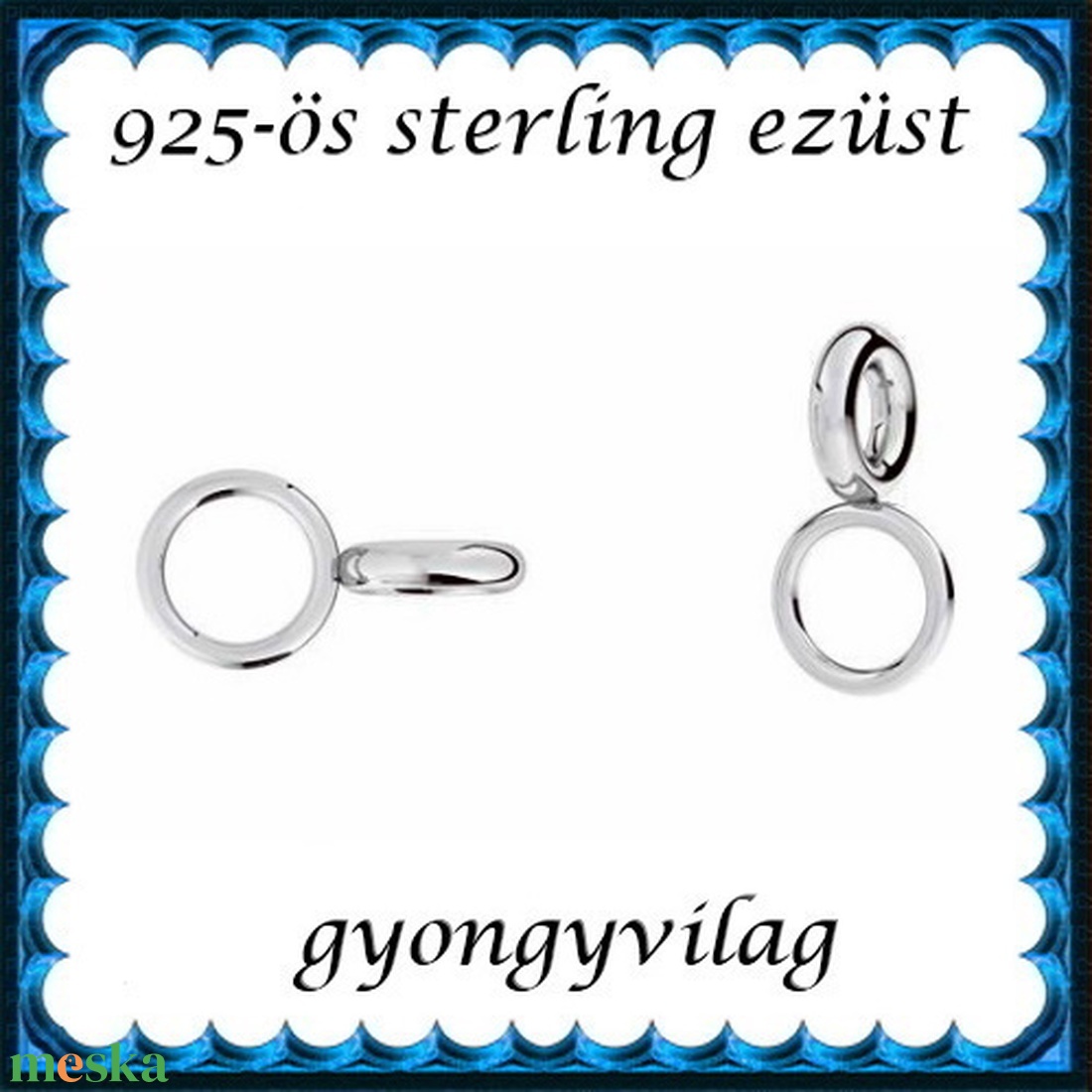 925-ös ezüst kapocs vég ELK KV 09 - kellékek & szerszámok - gyöngy, ékszerkellék - egyéb alkatrész - Meska.hu