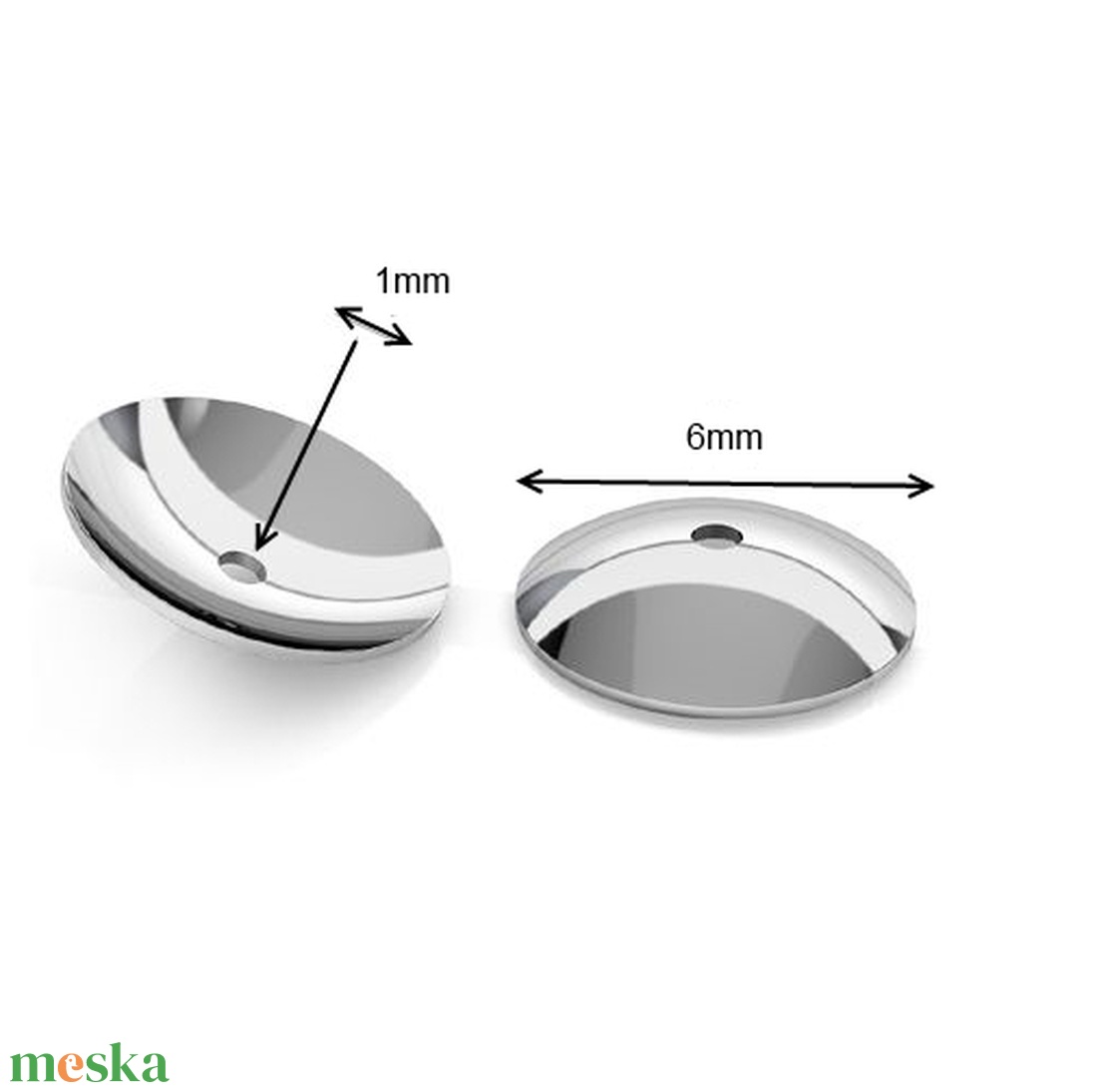 925-ös sterling ezüst ékszerkellék: gyöngykupak EGYK 30-6 2db/cs - kellékek & szerszámok - gyöngy, ékszerkellék - fém köztesek - Meska.hu