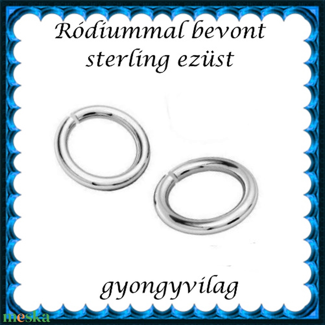 925-ös sterling ezüst ékszerkellék: karika nyitott ESZK NY 4,5x0,7 mm RH 2db/csomag - kellékek & szerszámok - gyöngy, ékszerkellék - egyéb alkatrész - Meska.hu