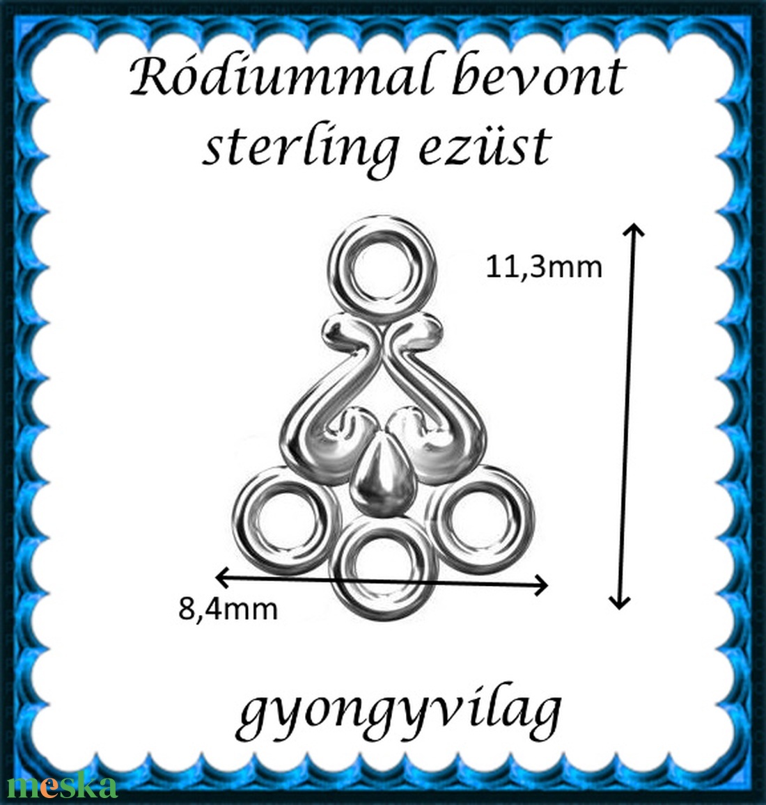 925-ös sterling ezüst ékszerkellék: kandeláber/ továbbépíthető EKA 64r - kellékek & szerszámok - gyöngy, ékszerkellék - egyéb alkatrész - Meska.hu