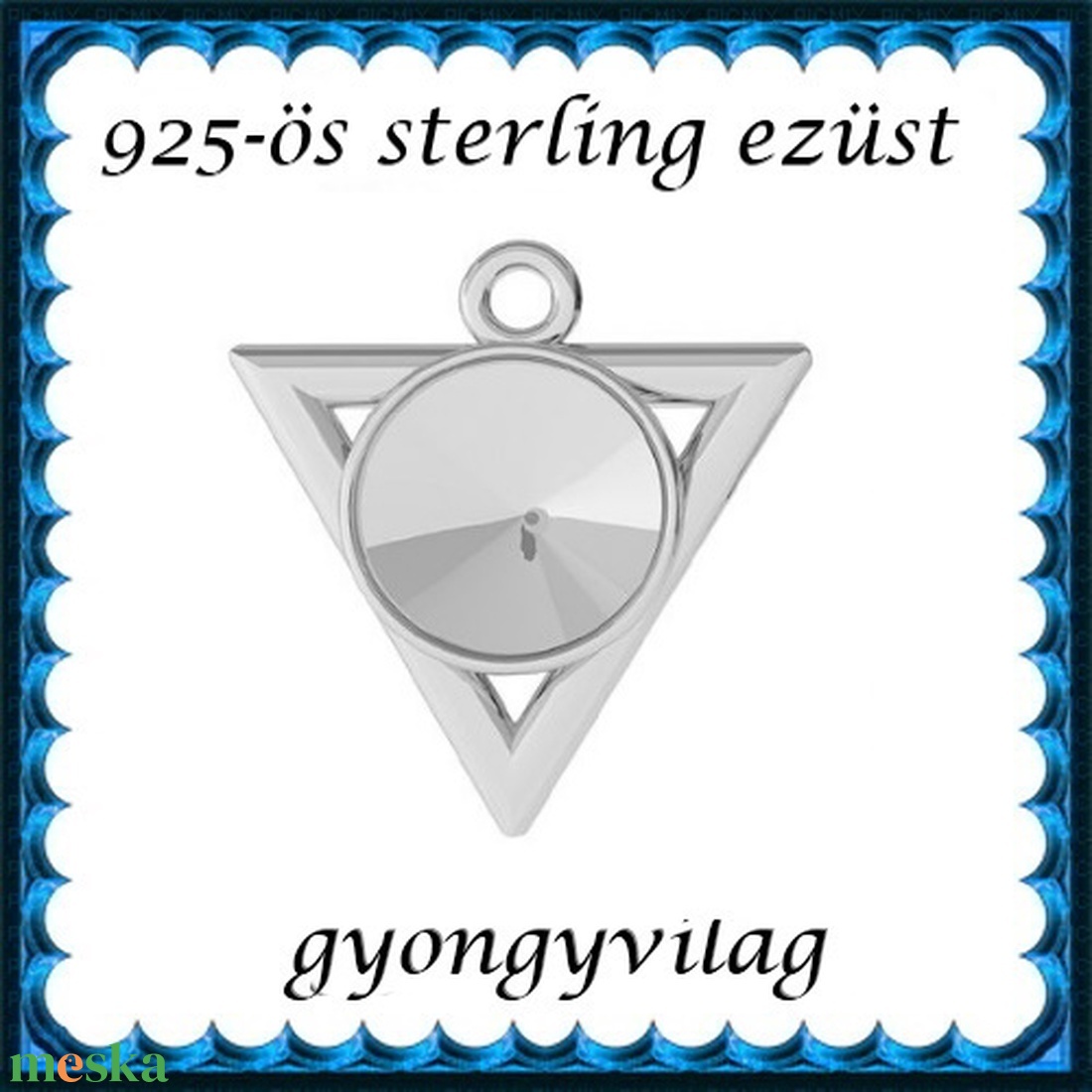 925-ös sterling ezüst ékszerkellék: medál / pandora / fityegő EMTÉ26 - kellékek & szerszámok - gyöngy, ékszerkellék - fém köztesek - Meska.hu