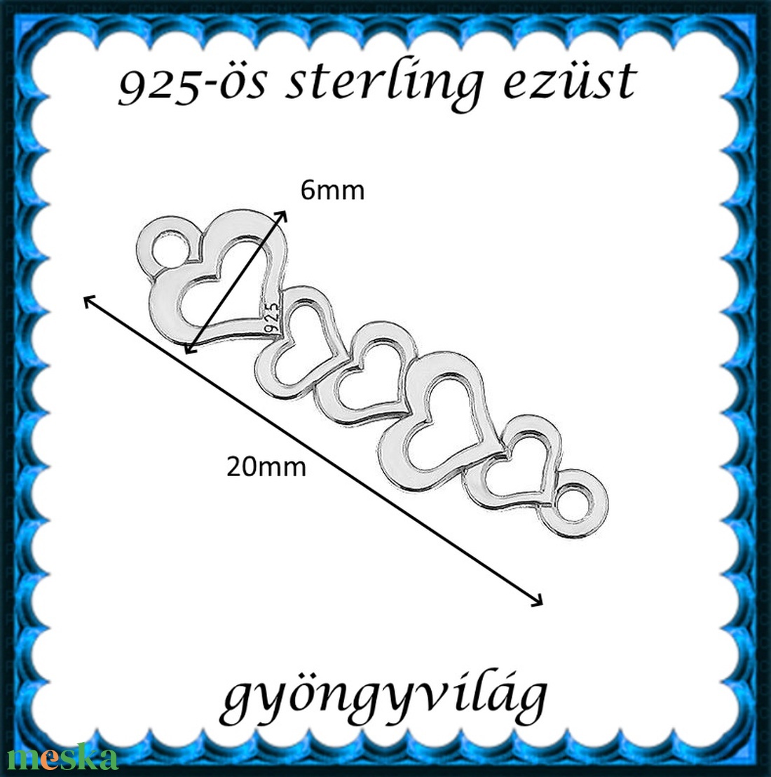 925-ös finomságú sterling ezüst kandeláber/ továbbépíthető köztes /tartó elem  EKA2 68 - kellékek & szerszámok - gyöngy, ékszerkellék - egyéb alkatrész - Meska.hu