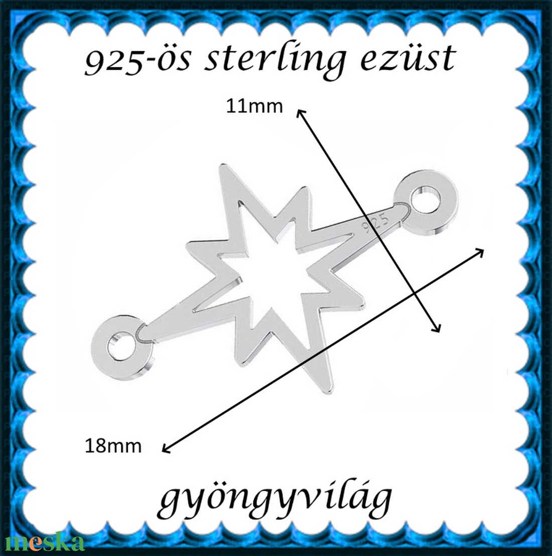 925-ös finomságú sterling ezüst kandeláber/ továbbépíthető köztes /tartó elem  EKA2 80 - kellékek & szerszámok - gyöngy, ékszerkellék - egyéb alkatrész - Meska.hu