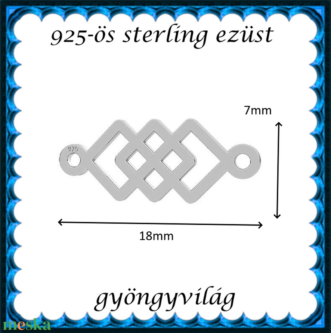 925-ös finomságú sterling ezüst kandeláber/ továbbépíthető köztes /tartó elem  EKA2 84 - kellékek & szerszámok - gyöngy, ékszerkellék - egyéb alkatrész - Meska.hu