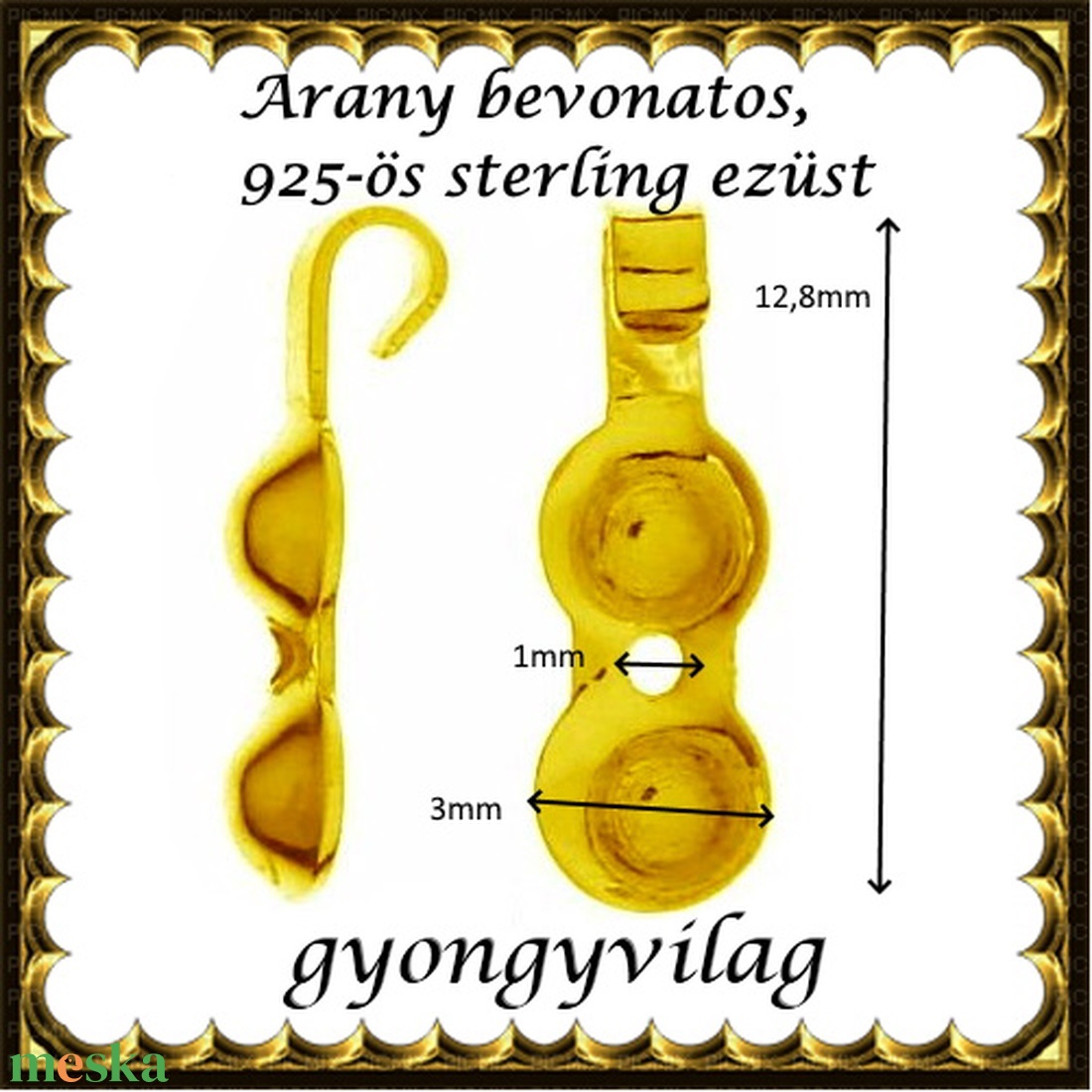 925-ös sterling ezüst ékszerkellék: csomótakaró ECST 08g - kellékek & szerszámok - gyöngy, ékszerkellék - egyéb alkatrész - Meska.hu