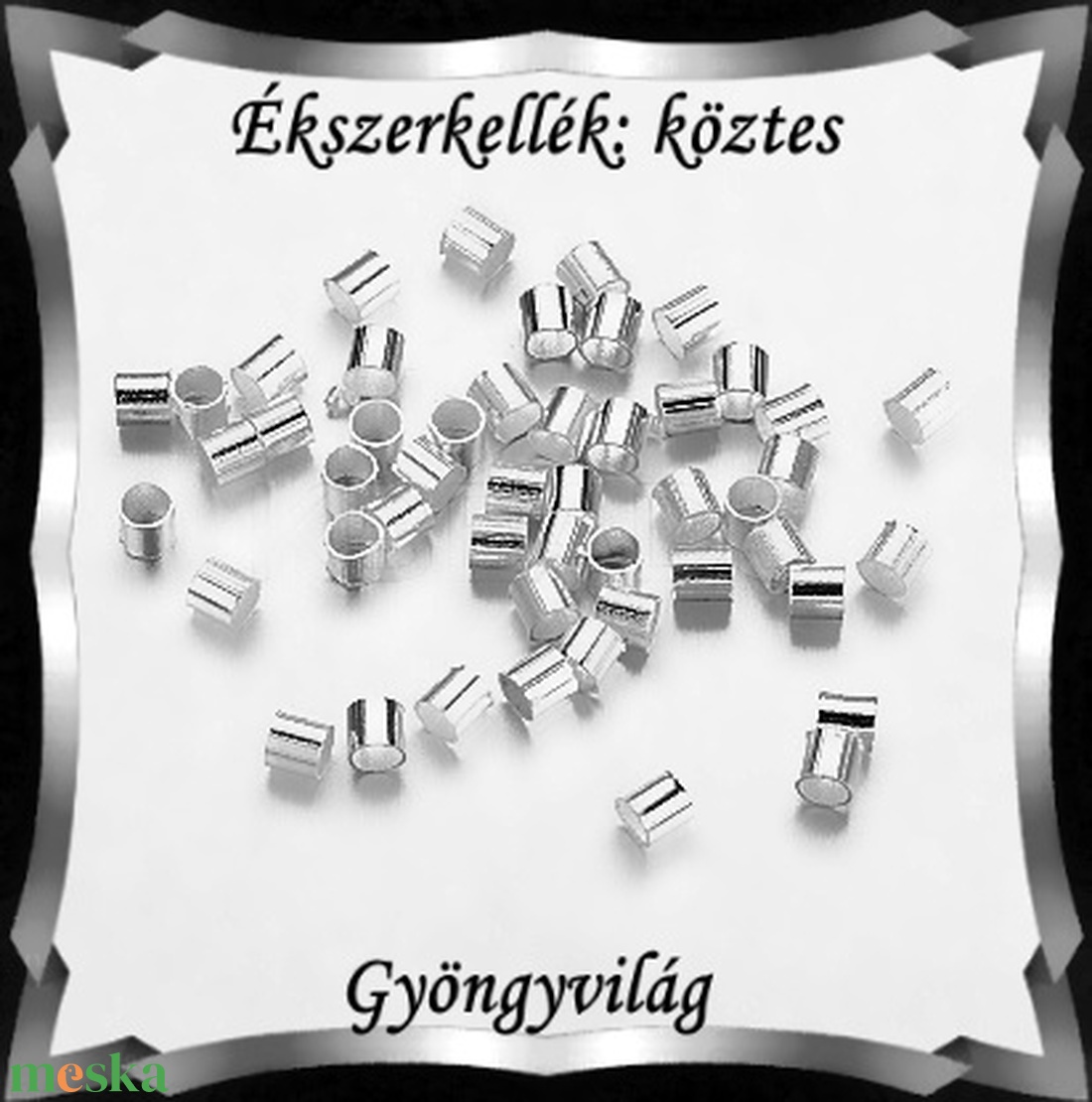 Ékszerkellék: köztes / díszítőelem / gyöngy BKÖ 1S 08 2x2e 100db/csomag - kellékek & szerszámok - gyöngy, ékszerkellék - fém köztesek - Meska.hu