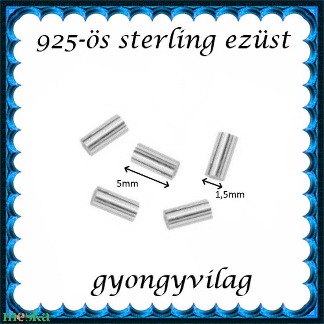 925-ös sterling ezüst ékszerkellék: köztes/gyöngy/díszitőelem EKÖ 32 5x1,5  5db/csomag - kellékek & szerszámok - gyöngy, ékszerkellék - egyéb alkatrész - Meska.hu