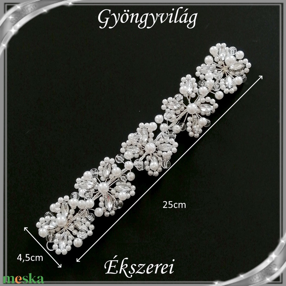 Ékszerek-hajdíszek, hajcsatok: Esküvői, menyasszonyi, alkalmi hajdísz S-H-fü26 - esküvő - hajdísz - kontydísz & hajdísz - Meska.hu