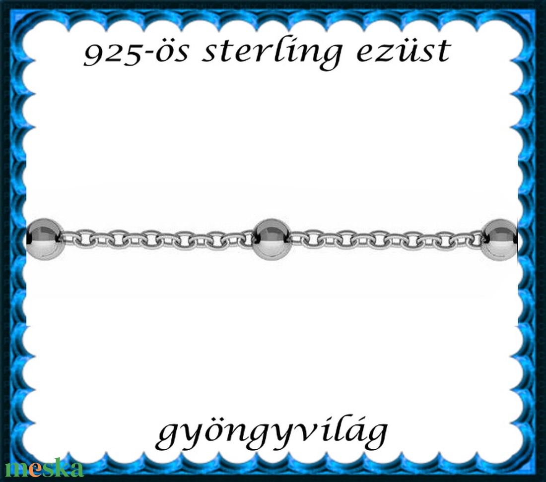 925-ös sterling ezüst ékszerkellék: lánc méterben 925 EL15 - kellékek & szerszámok - gyöngy, ékszerkellék - egyéb alkatrész - Meska.hu