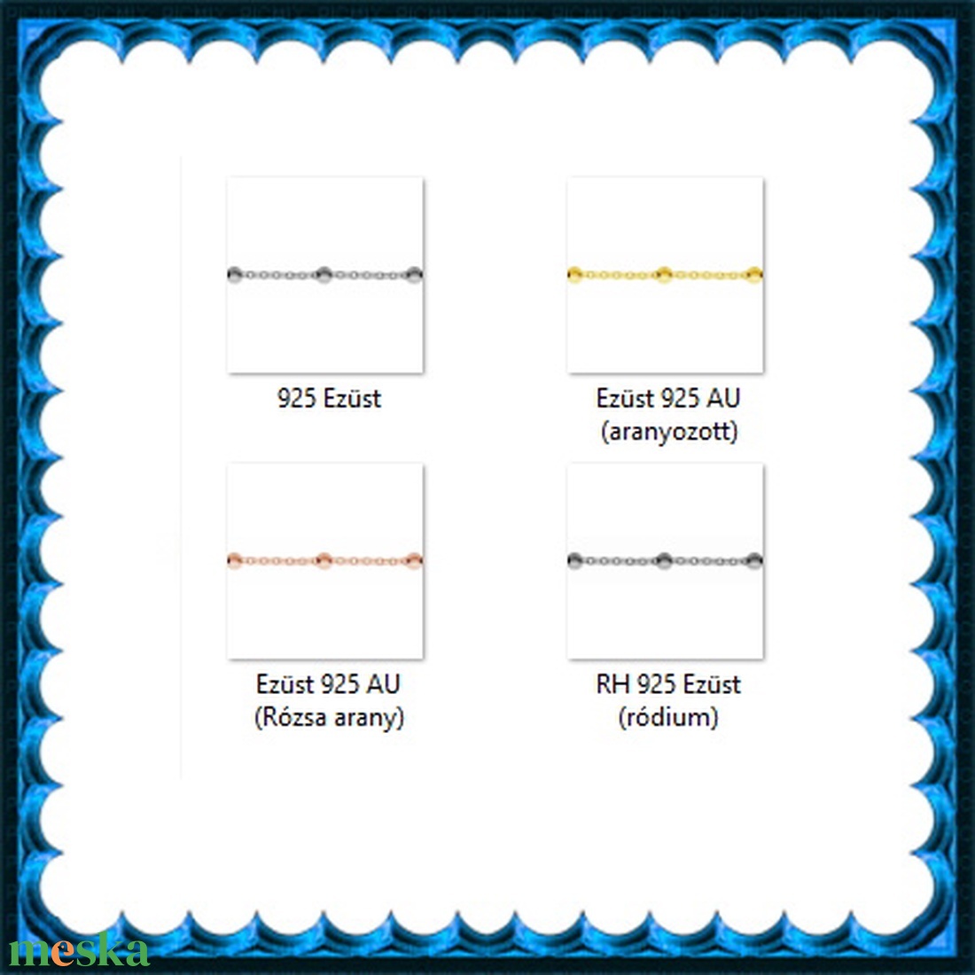 925-ös sterling ezüst ékszerkellék: lánc méterben 925 EL15 - kellékek & szerszámok - gyöngy, ékszerkellék - egyéb alkatrész - Meska.hu