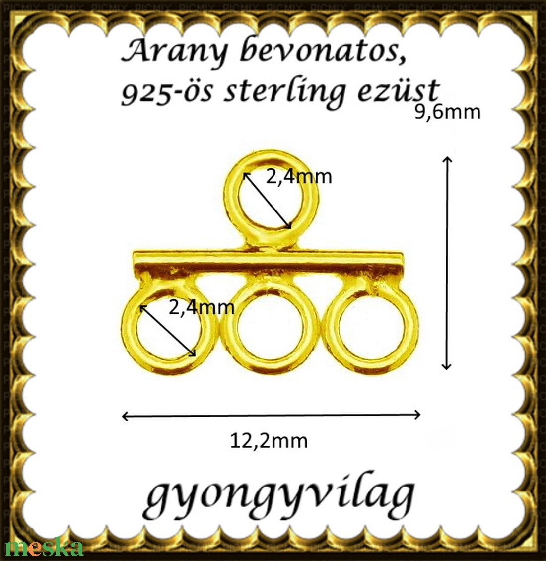 925-ös sterling ezüst ékszerkellék: kandeláber/ továbbépíthető EKA 63g - kellékek & szerszámok - gyöngy, ékszerkellék - egyéb alkatrész - Meska.hu