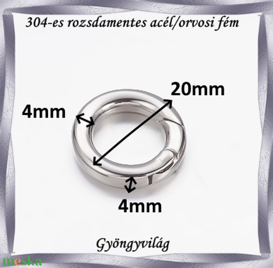 304 Nemes acél ékszerkellék: lánckapocs NALK 07-20 1db/ csomag - kellékek & szerszámok - gyöngy, ékszerkellék - egyéb alkatrész - Meska.hu