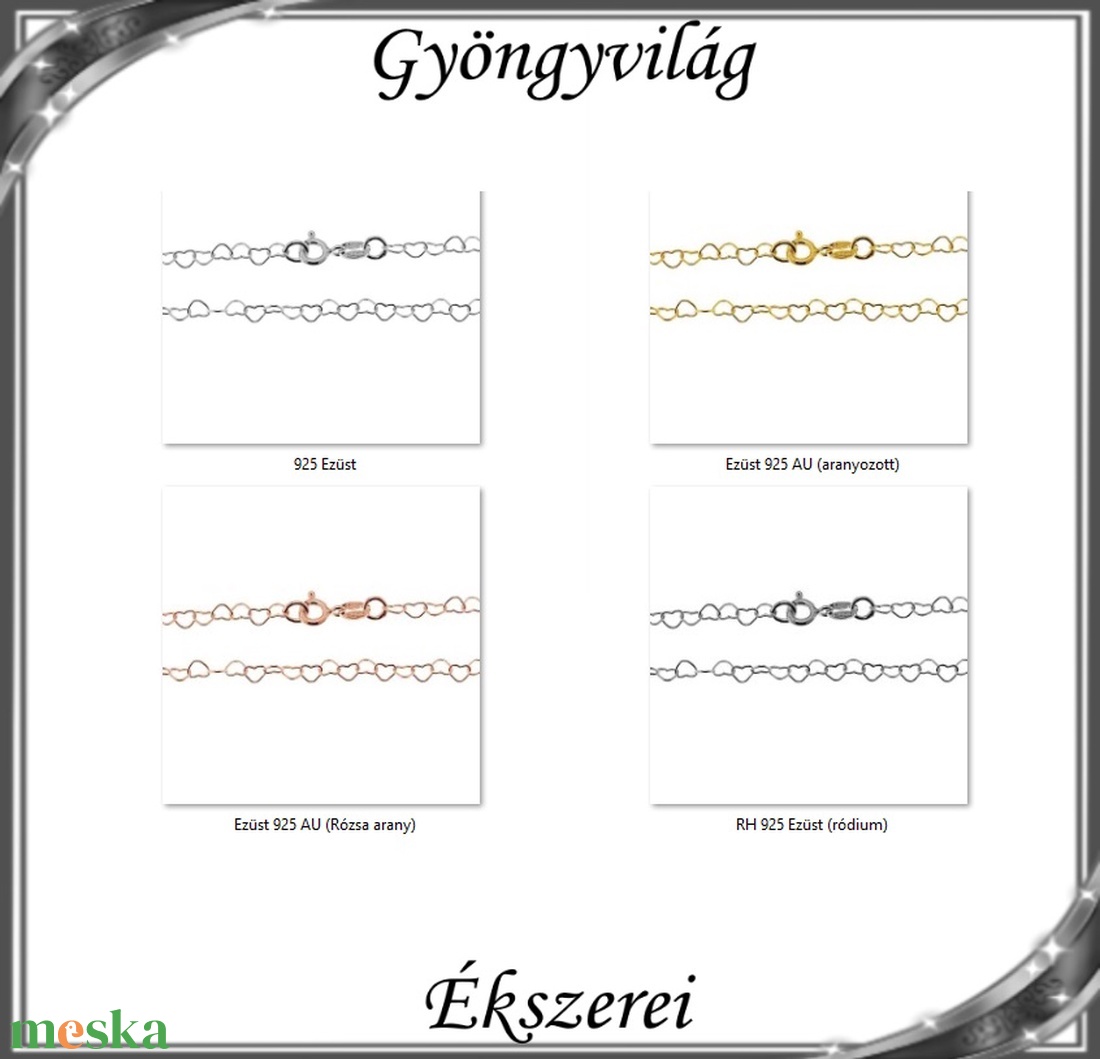 Ékszerek-karkötők: 925-ös sterling ezüst karkötő SSZ-EÜK 15-19e - ékszer - nyaklánc - medál nélküli nyaklánc - Meska.hu