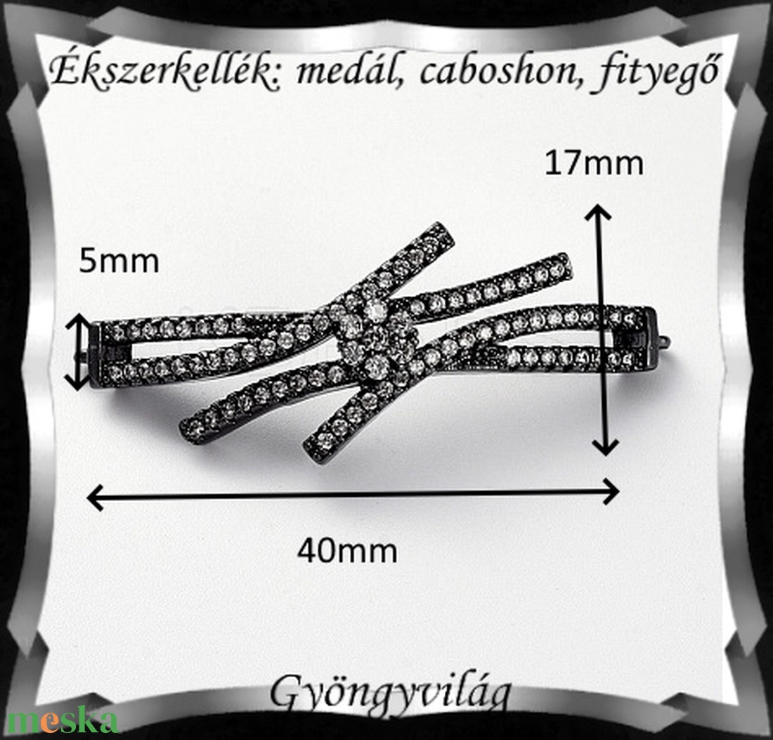 Ékszerkellék: medál, caboshon, fityegő BMCF-30 - kellékek & szerszámok - gyöngy, ékszerkellék - fém köztesek - Meska.hu