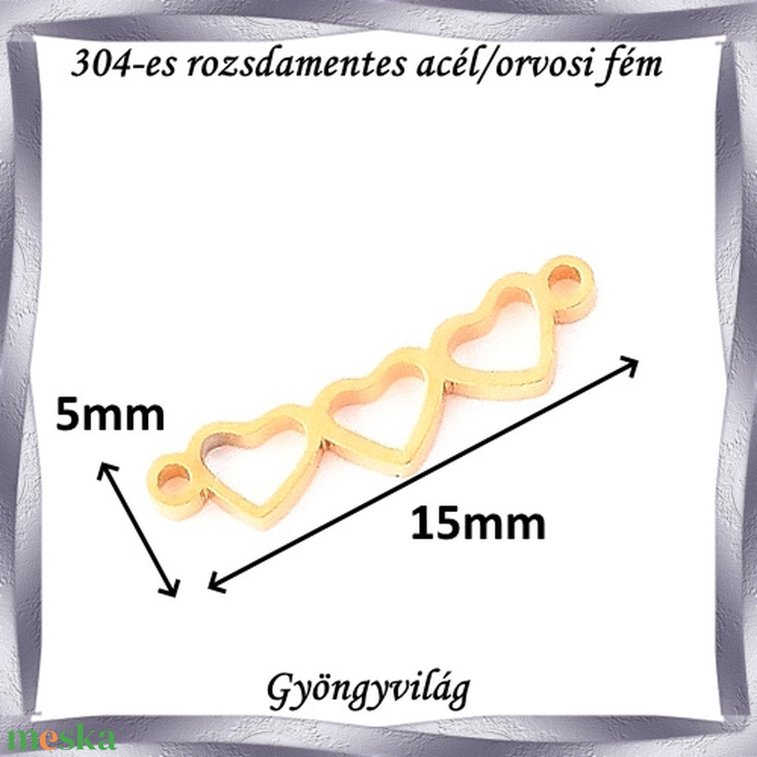 304 Nemes acél ékszerkellék: medál, caboshon, fityegő NAMCF-10a 1db/cs  - kellékek & szerszámok - gyöngy, ékszerkellék - egyéb alkatrész - Meska.hu