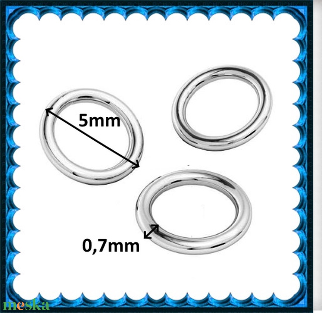 925-ös sterling ezüst ékszerkellék: karika zárt ESZK Z 5x0,7 mm 3db/csomag - kellékek & szerszámok - gyöngy, ékszerkellék - egyéb alkatrész - Meska.hu