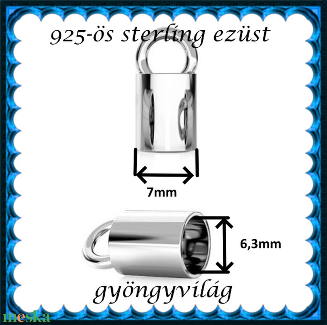 925-ös ezüst  lánckapocsvég  ELK V 14-6,3 - kellékek & szerszámok - gyöngy, ékszerkellék - egyéb alkatrész - Meska.hu