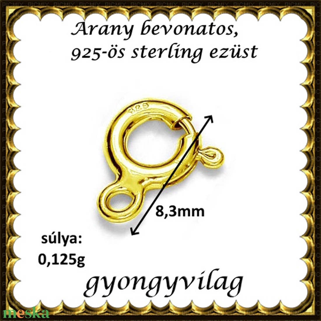 925-ös sterling ezüst ékszerkellék: lánckalocs  ELK 1S 12-2-8,3g - kellékek & szerszámok - gyöngy, ékszerkellék - egyéb alkatrész - Meska.hu