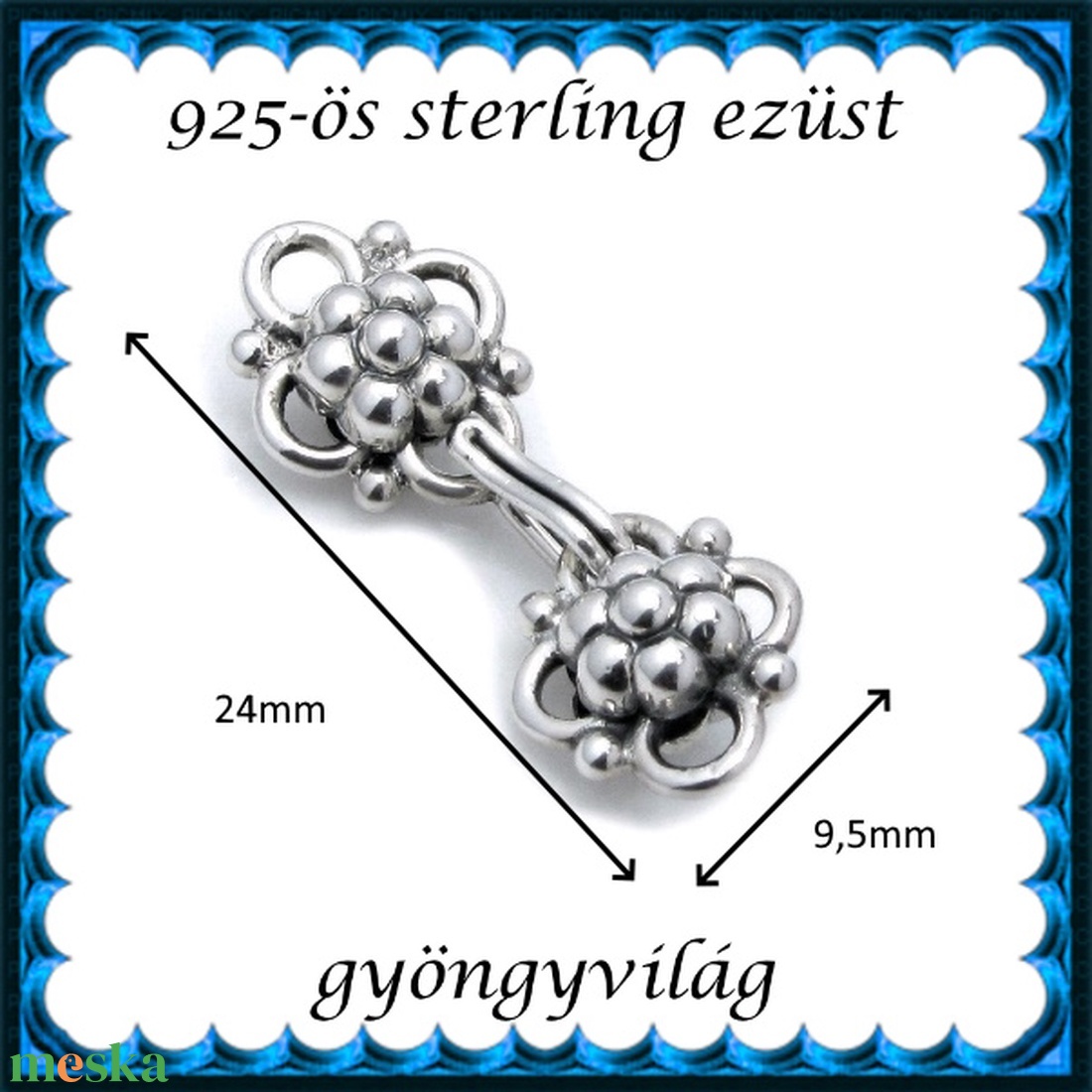 925-ös sterling ezüst ékszerkellék: lánckalocs ELK 1S 32B - kellékek & szerszámok - gyöngy, ékszerkellék - swarovski kristályok - Meska.hu